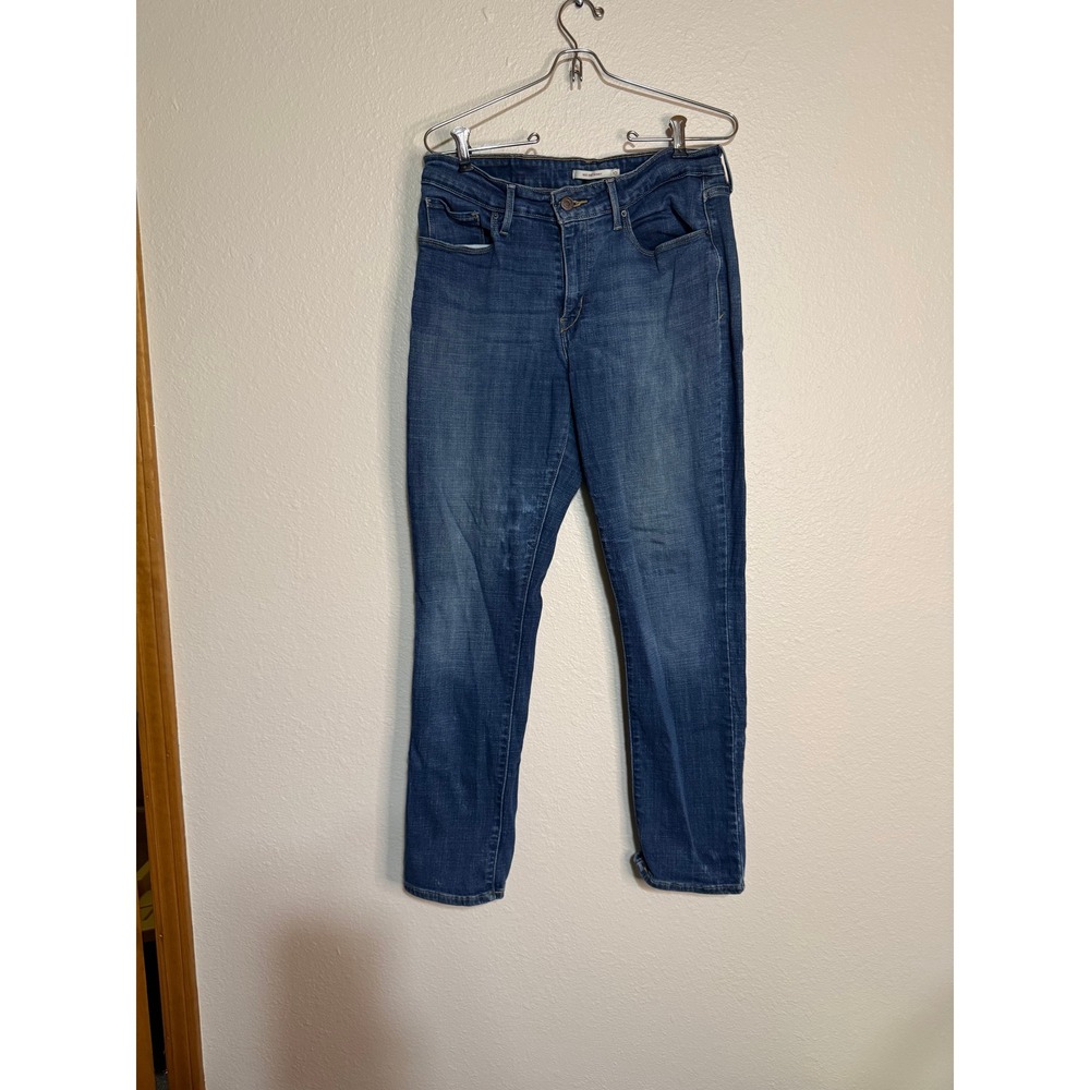 Levis Mid Rise Skinny Jeans Womens 10 Blue Medium Wash Denim‎ Pants 28 Inseam